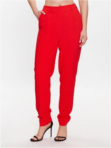 Bruuns Bazaar Kalhoty z materiálu Cindysus BBW2595 Červená Slim Fit