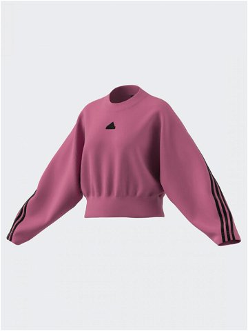 Adidas Mikina Future Icons 3-Stripes Sweatshirt IL3054 Růžová Loose Fit