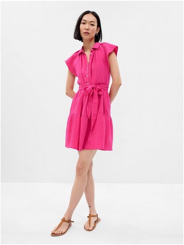 Tmavě růžové dámské košilové šaty Gap