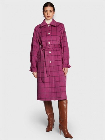 Custommade Vlněný kabát Isabel 999540835 Růžová Regular Fit