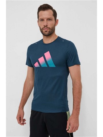 Běžecké tričko adidas Performance Run Icons tyrkysová barva s potiskem