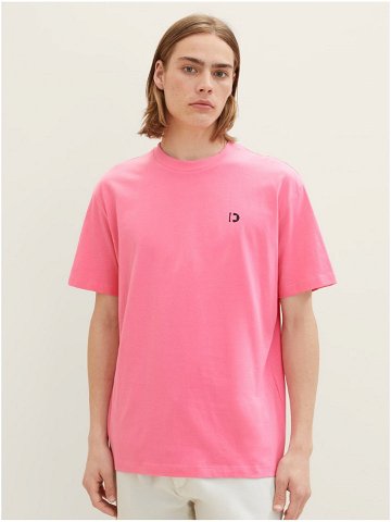 Růžové pánské tričko s potiskem na zádech Tom Tailor Denim