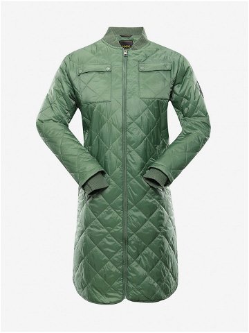Zelený dámský prošívaný kabát NAX LOZERA