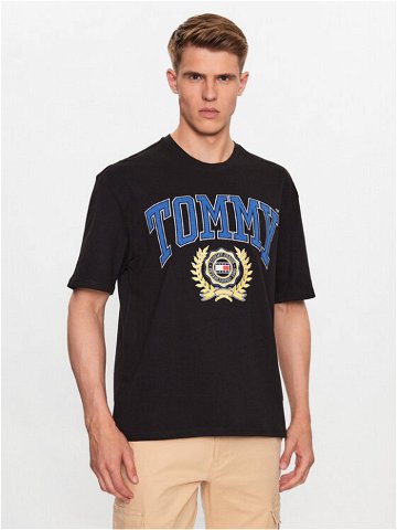 Tommy Jeans T-Shirt DM0DM16832 Černá Relaxed Fit