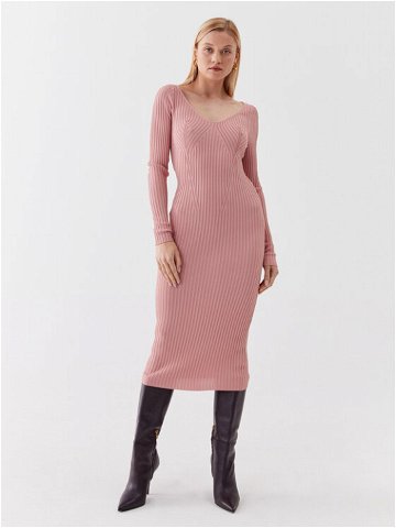 Guess Úpletové šaty W3YK21 Z2U00 Růžová Slim Fit