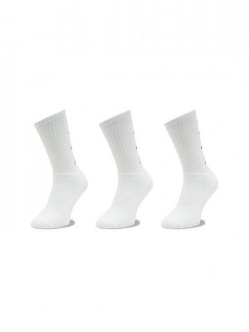 Kappa Sada 3 párů vysokých ponožek unisex 710069 Bílá