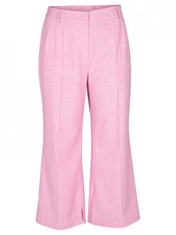 Zizzi Kalhoty z materiálu M90007B Růžová Regular Fit