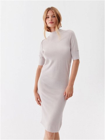 Calvin Klein Úpletové šaty K20K205751 Béžová Regular Fit