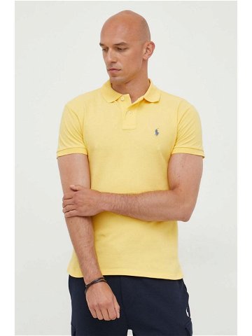 Bavlněné polo tričko Ralph Lauren žlutá barva 710536856