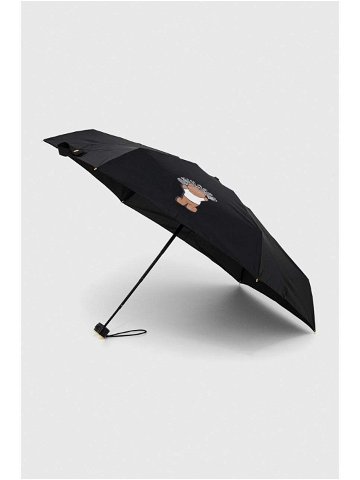 Deštník Moschino černá barva 8351 SUPERMINIA