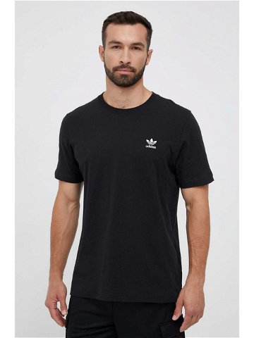 Bavlněné tričko adidas Originals černá barva s aplikací