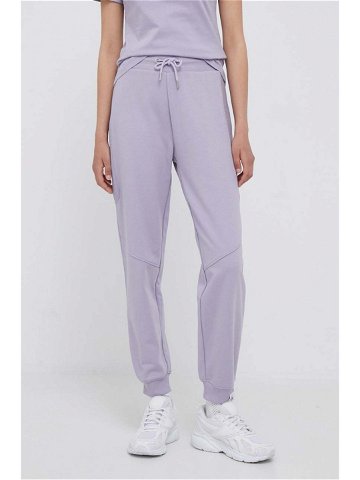 Tepláky Calvin Klein Jeans fialová barva hladké