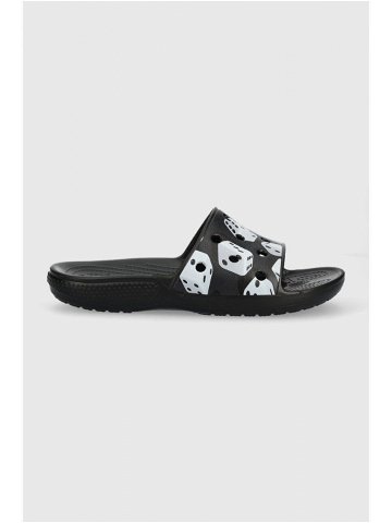 Pantofle Crocs Classic Dice Print Slide dámské černá barva 208769