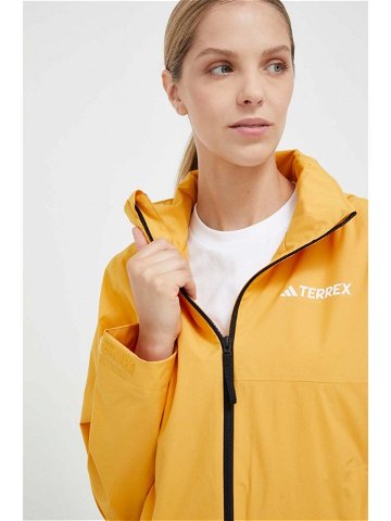 Nepromokavá bunda adidas TERREX Multi RAIN RDY dámská žlutá barva