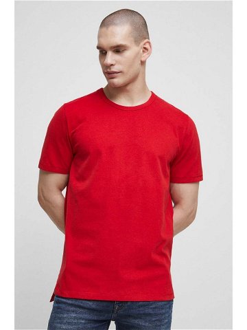 Bavlněné tričko Medicine červená barva