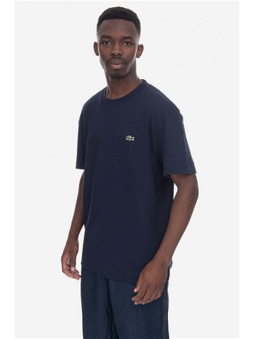 Bavlněné tričko Lacoste tmavomodrá barva TH1708 166-166