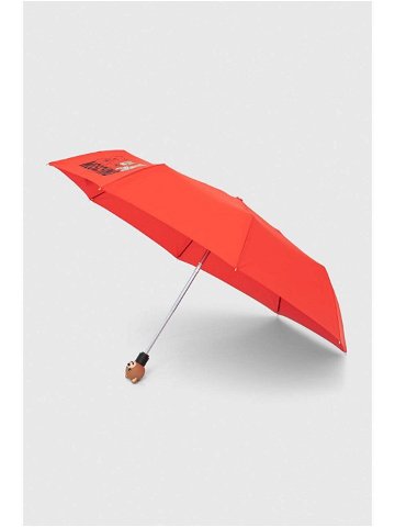 Deštník Moschino červená barva 8061 OPENCLOSEA