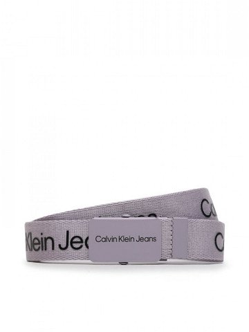Calvin Klein Jeans Dětský pásek Canvas Logo Belt IU0IU00125 Fialová