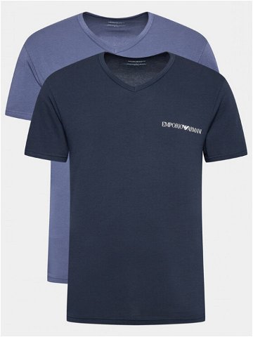 Emporio Armani Underwear 2-dílná sada T-shirts 111849 3R717 50936 Tmavomodrá Regular Fit