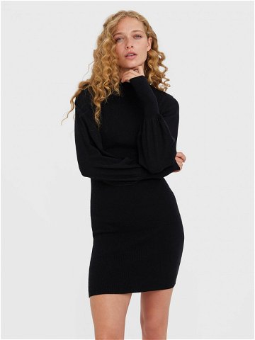 Vero Moda Úpletové šaty Holly Karis 10268021 Černá Regular Fit