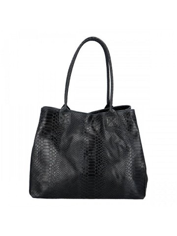 Dámská kožená kabelka přes rameno černá – ItalY Brittany Snake