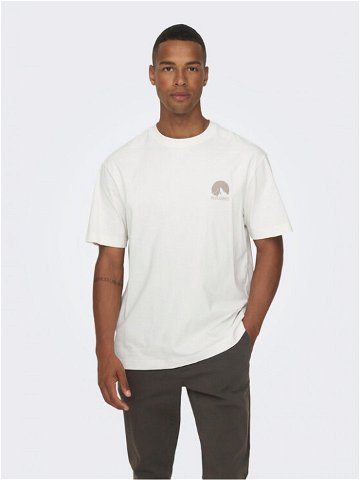 Only & Sons T-Shirt 22026424 Bílá Relaxed Fit