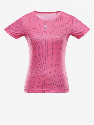 Růžové dámské rychleschnoucí tričko ALPINE PRO BASIKA