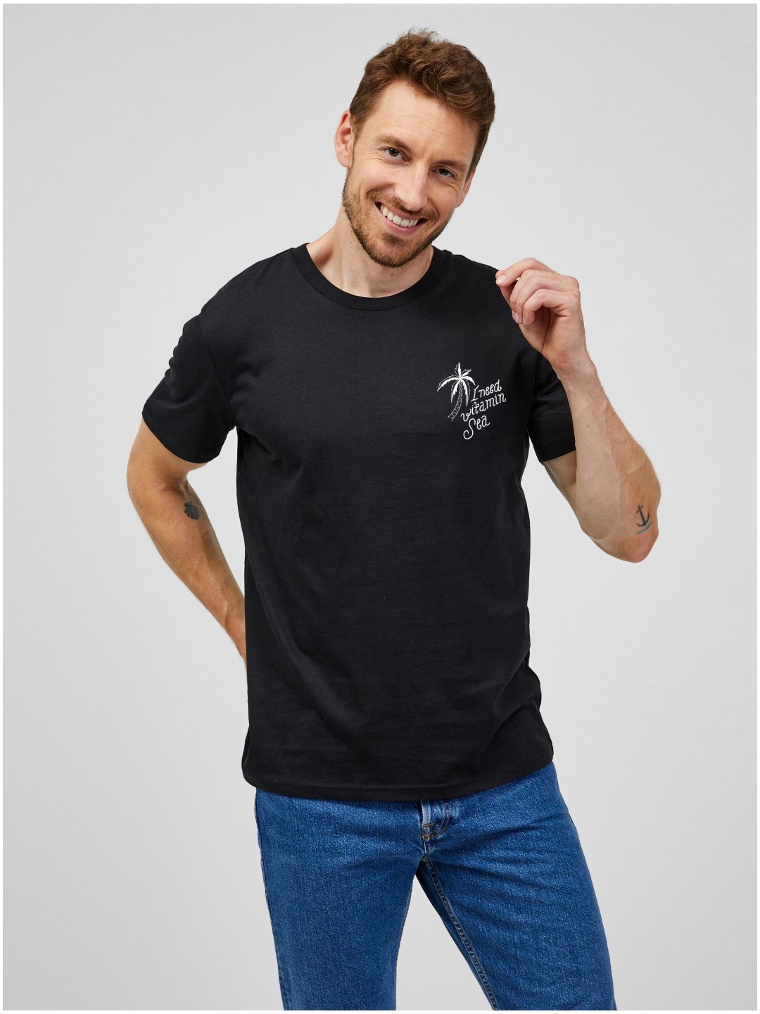 Černé pánské tričko ZOOT Original I need vitamin sea