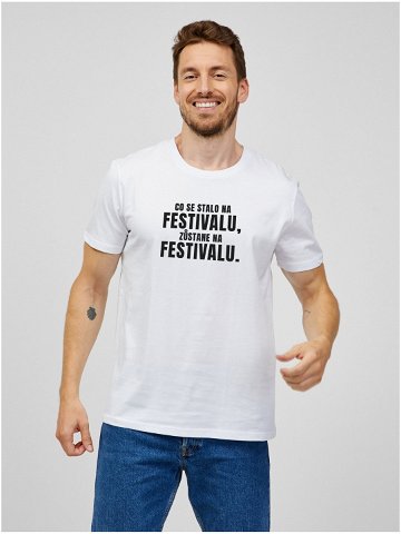 Bílé pánské tričko ZOOT Original Co se stane na festivalu zůstane na festivalu