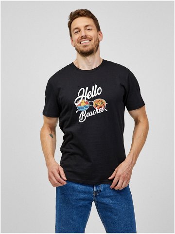 Černé pánské tričko ZOOT Original Hello beaches