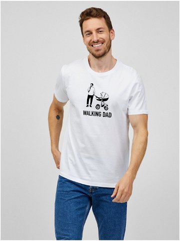 Bílé pánské tričko ZOOT Original Walking Dad