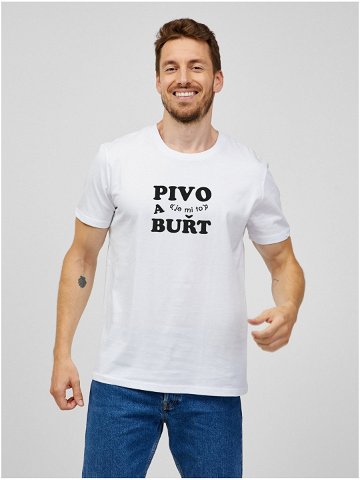 Bílé pánské tričko ZOOT Original PIVO a je mi to BUŘT