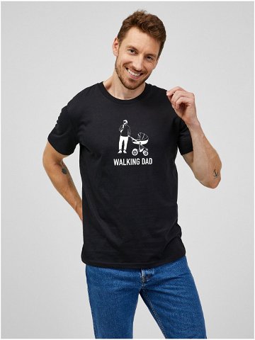 Černé pánské tričko ZOOT Original Walking Dad