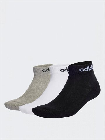 Adidas Nízké ponožky Unisex Linear Ankle Socks Cushioned Socks 3 Pairs IC1304 Šedá
