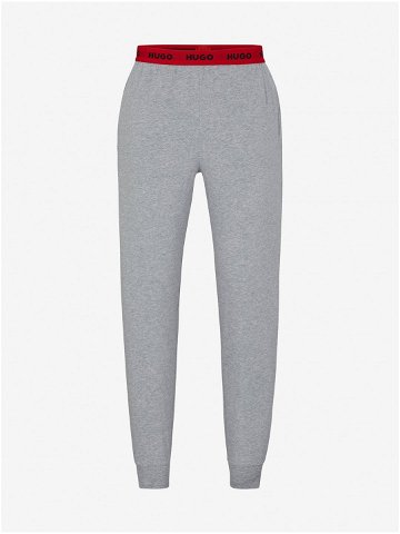 Světle šedé pánské pyžamové kalhoty HUGO