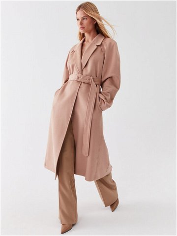 Calvin Klein Vlněný kabát K20K205496 Béžová Regular Fit