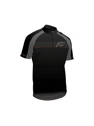 Cyklistický dres Kellys Pro Sport 013 – krátký rukáv černo-oranžová S