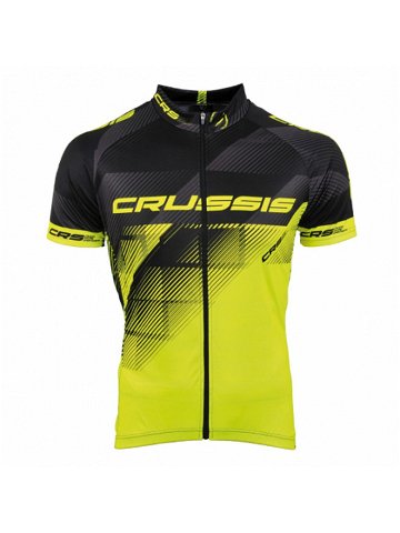 Cyklistický dres Crussis CSW-046 černá-fluo žlutá XS
