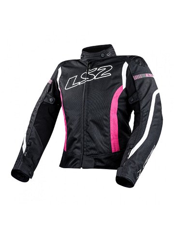 Dámská moto bunda LS2 Gate Black Pink XS černá růžová
