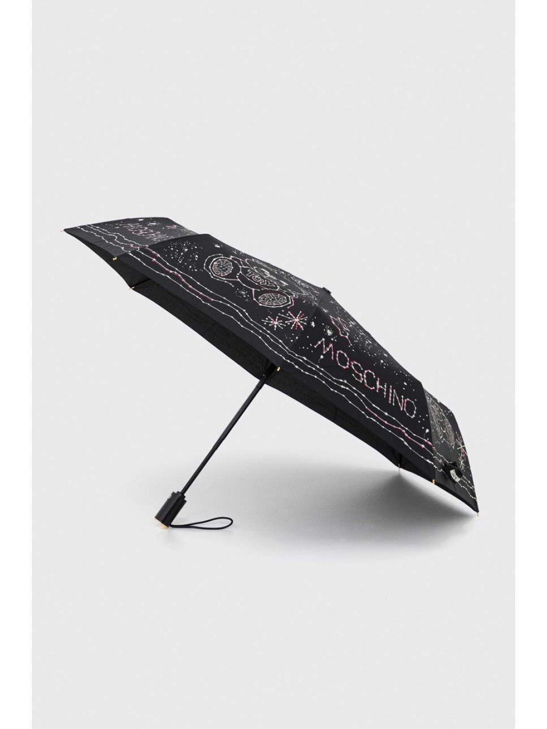 Deštník Moschino černá barva 8198