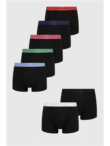 Boxerky Karl Lagerfeld 7-pack pánské černá barva