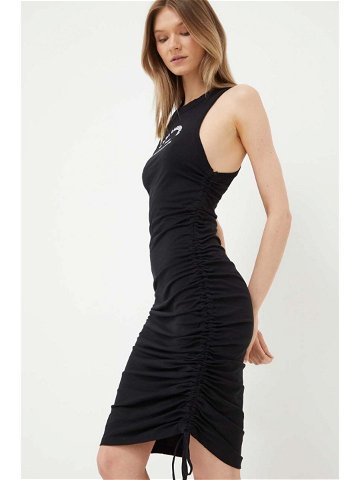 Plážové šaty Karl Lagerfeld černá barva