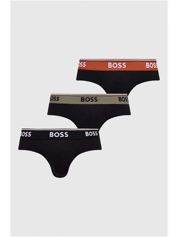 Spodní prádlo BOSS 3-pack pánské černá barva