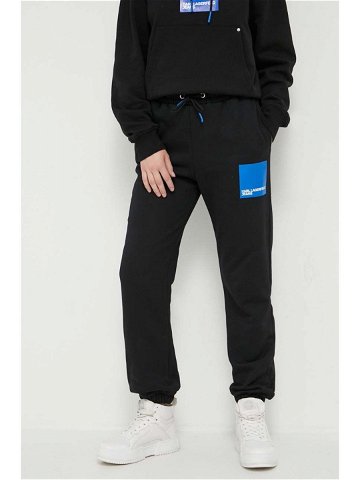 Tepláky Karl Lagerfeld Jeans černá barva s potiskem