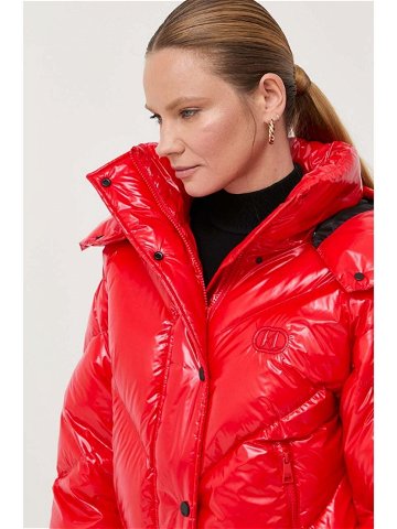 Péřová bunda Karl Lagerfeld dámská červená barva zimní