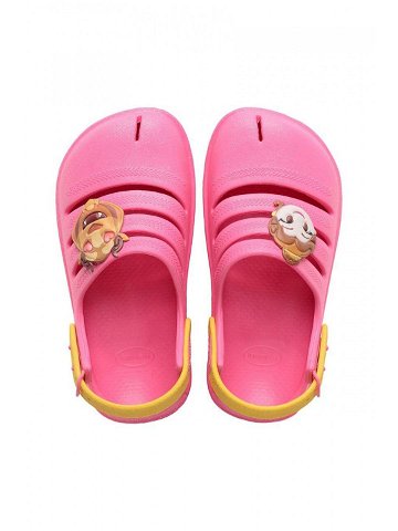 Dětské pantofle Havaianas CLOG PRINCESAS růžová barva