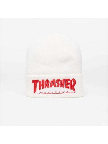 Thrasher Embroidered Logo Beanie White Red