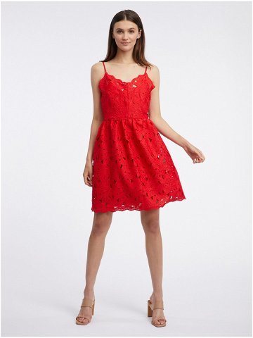 Červené dámské krajkové šaty ORSAY