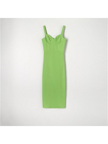 Sinsay – Midi šaty na ramínka – Zelená