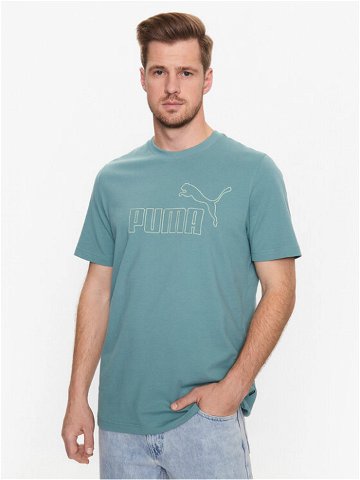 Puma T-Shirt Essentials Elevated 673385 Zelená Regular Fit